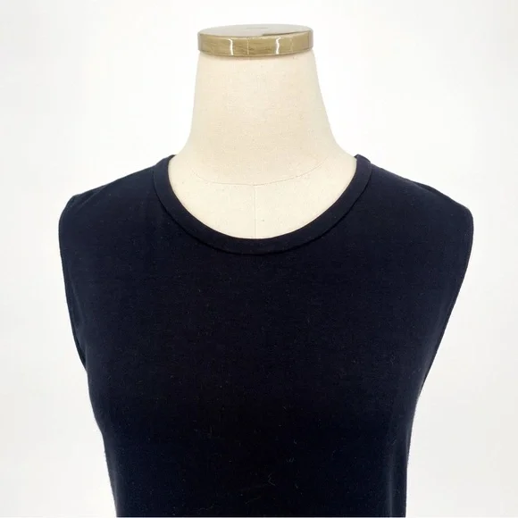 RAQUEL ALLEGRA | Lambskin & Silk Contrast Shift Dress in Black | M - Picture 7 of 13